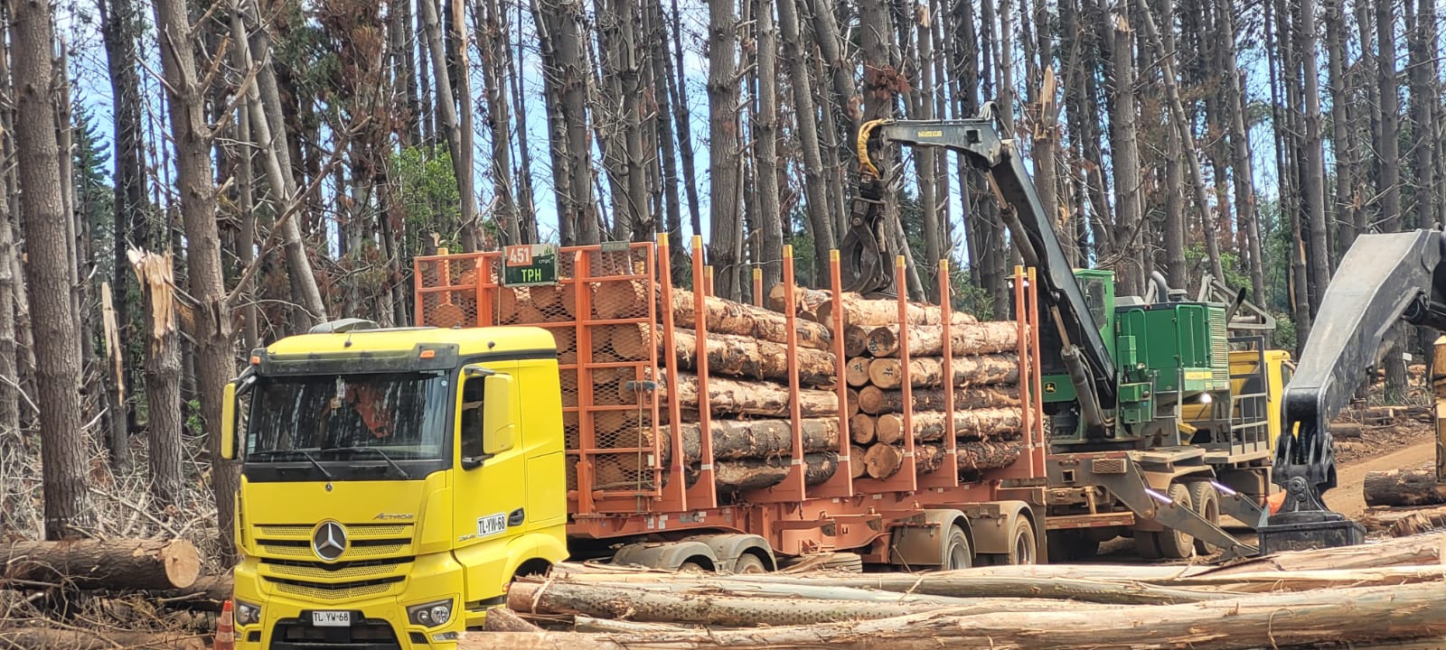Transporte forestal de Parra e Hijos en faena 2
